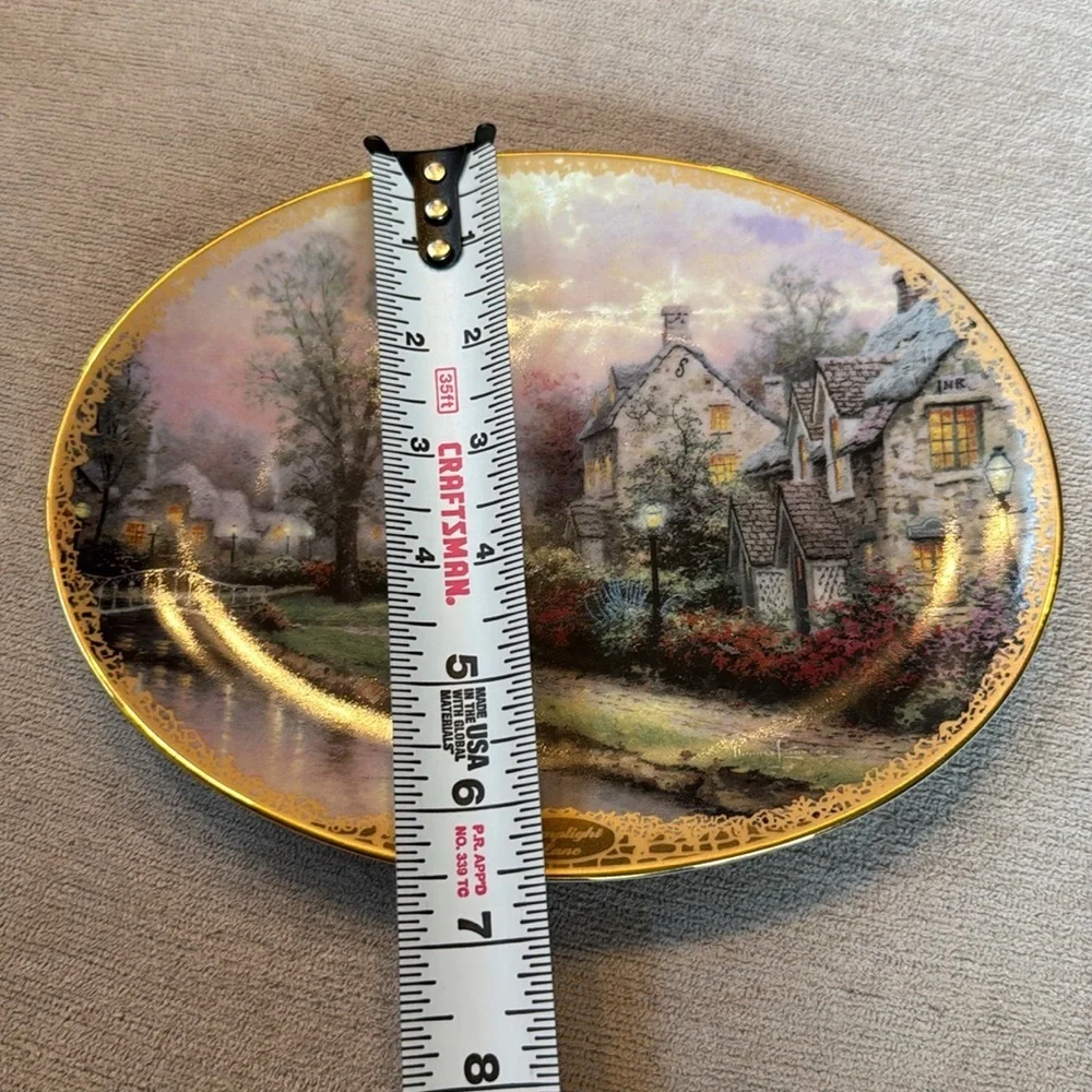 Thomas Kinkade Lamplight Lane 2nd Lamplight Village Collector Plate 6964 NO COA